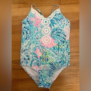 Lilly Pulitzer Girls Bathing Suit, Size 10